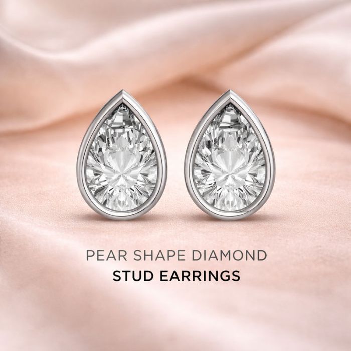 Bezel Set Solitaire Earrings