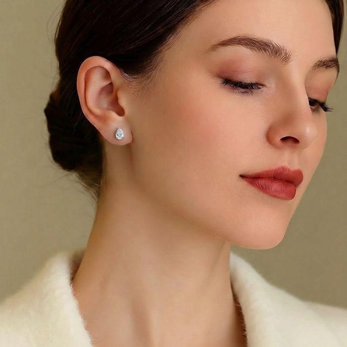 Bezel Set Solitaire Earrings