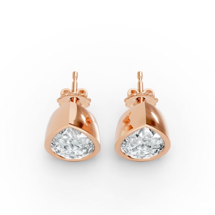 Bezel Set Solitaire Earrings