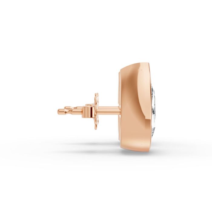 Bezel Set Solitaire Earrings