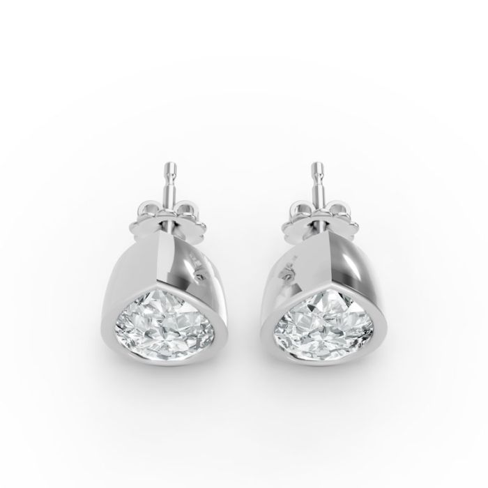 Bezel Set Solitaire Earrings