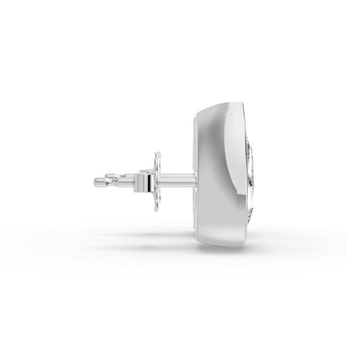 Bezel Set Solitaire Earrings