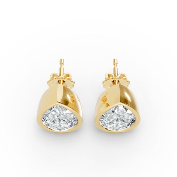 Bezel Set Solitaire Earrings
