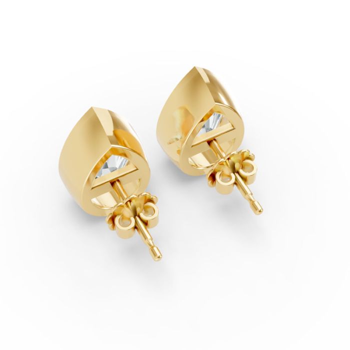 Bezel Set Solitaire Earrings