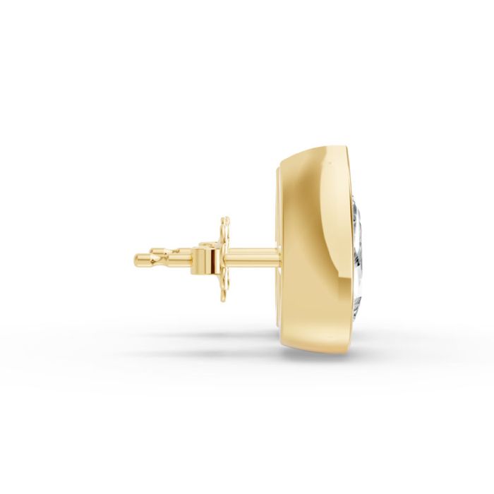 Bezel Set Solitaire Earrings