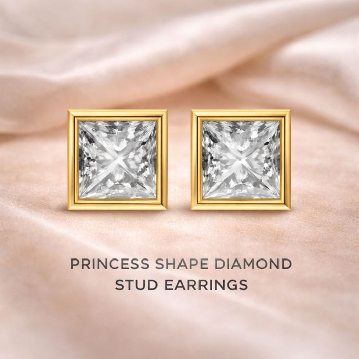 Bezel Set Solitaire Earrings