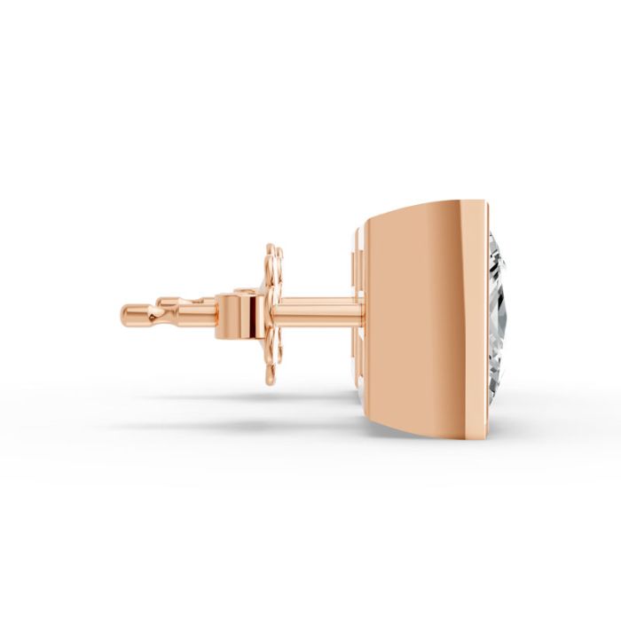 Bezel Set Solitaire Earrings