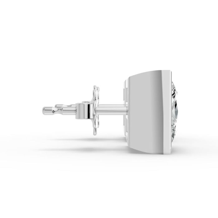 Bezel Set Solitaire Earrings