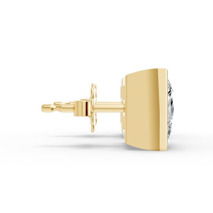 Bezel Set Solitaire Earrings