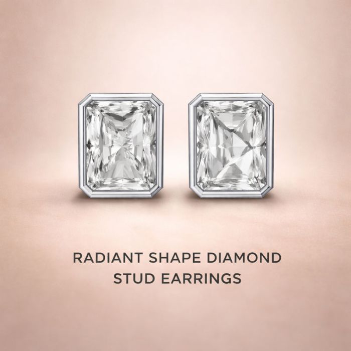 Bezel Set Solitaire Earrings