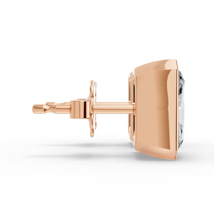 Bezel Set Solitaire Earrings