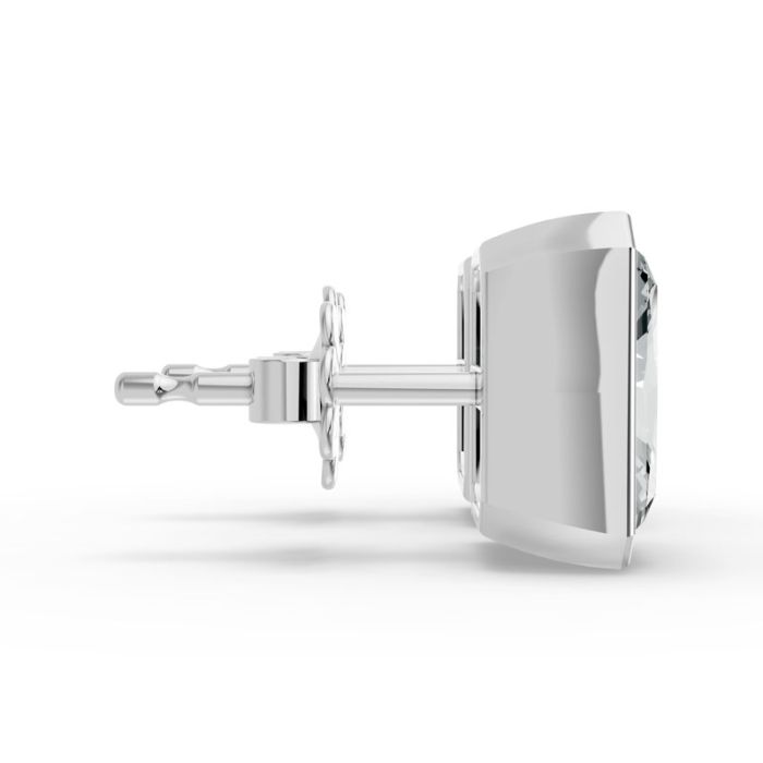 Bezel Set Solitaire Earrings