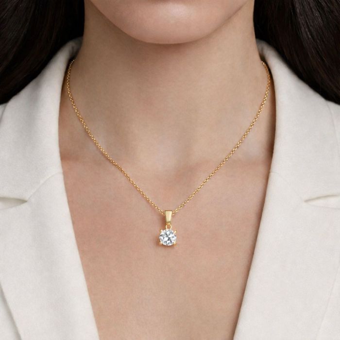 3 Prong Solitaire Pendant