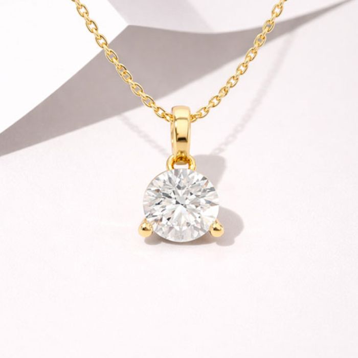 3 Prong Solitaire Pendant