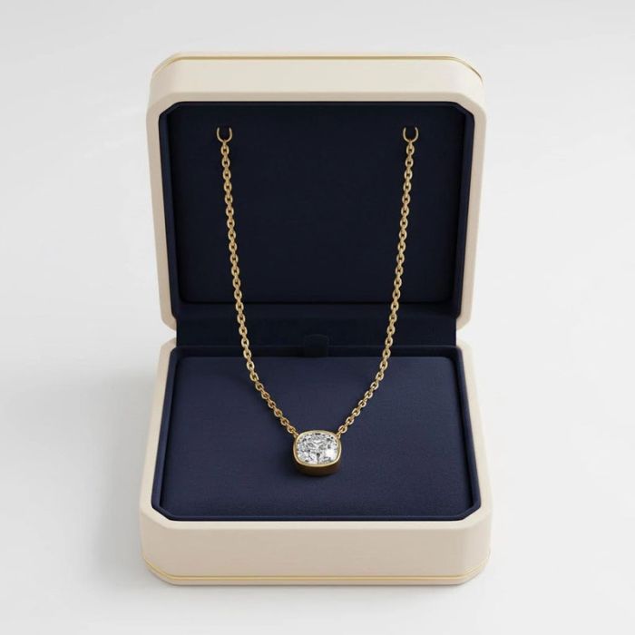 Bezel Set Solitaire Pendant