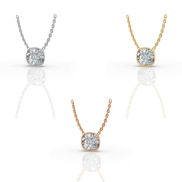 Bezel Set Solitaire Pendant