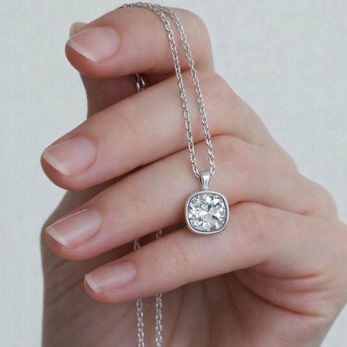 Bezel Set Solitaire Pendant