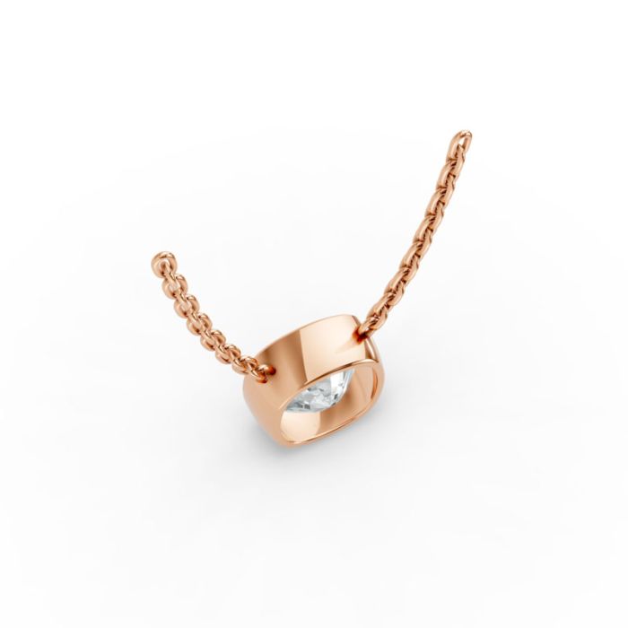 Bezel Set Solitaire Pendant