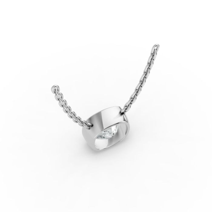Bezel Set Solitaire Pendant