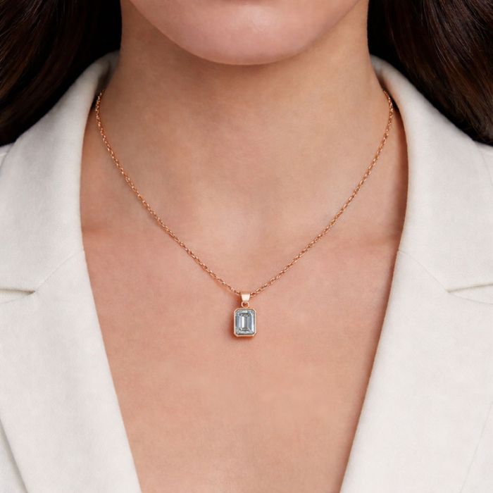 Bezel Set Solitaire Pendant