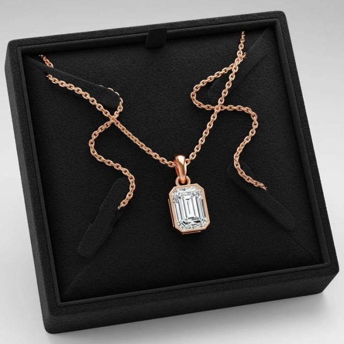 Bezel Set Solitaire Pendant