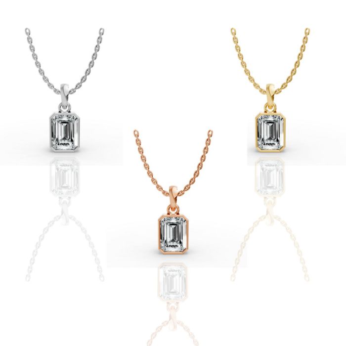 Bezel Set Solitaire Pendant