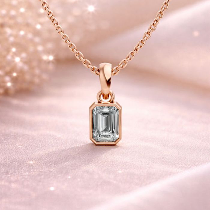 Bezel Set Solitaire Pendant