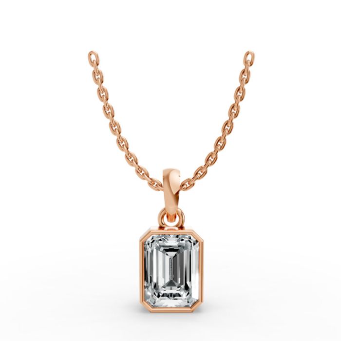 Bezel Set Solitaire Pendant