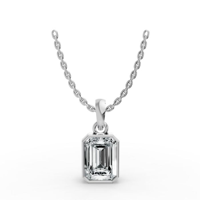 Bezel Set Solitaire Pendant