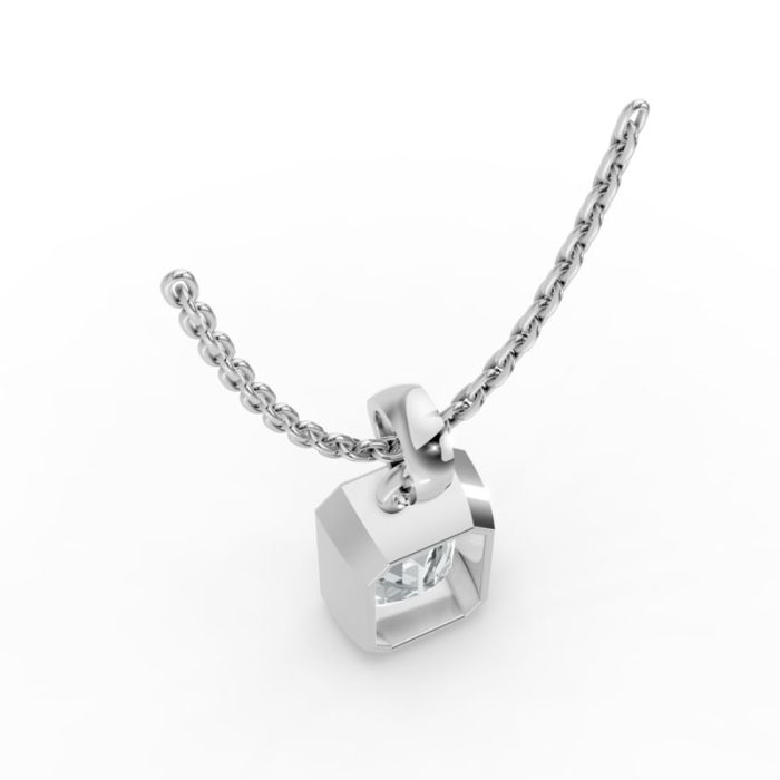 Bezel Set Solitaire Pendant
