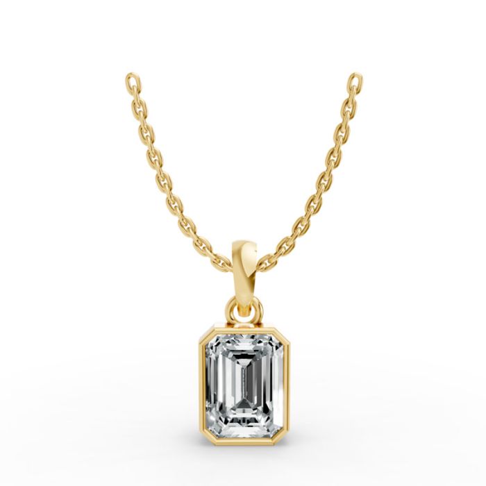 Bezel Set Solitaire Pendant
