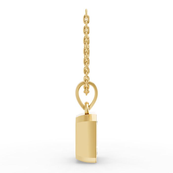 Bezel Set Solitaire Pendant