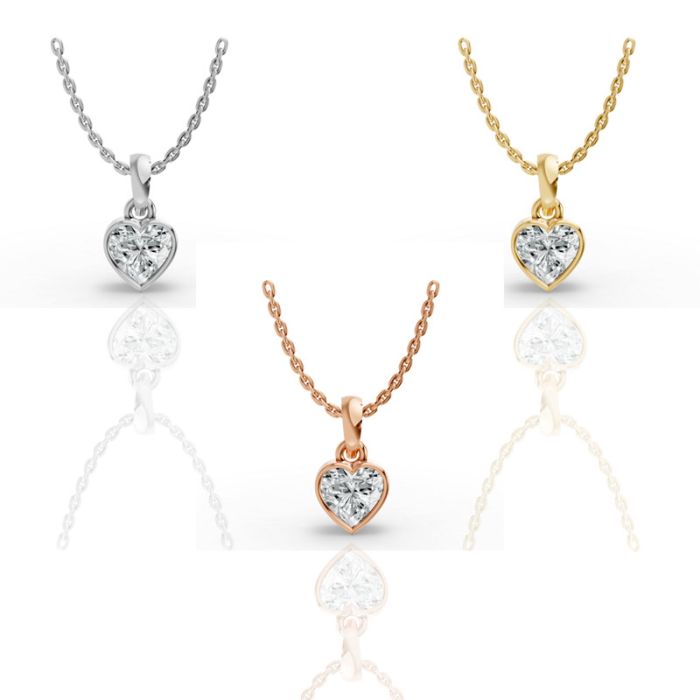 Bezel Set Solitaire Pendant