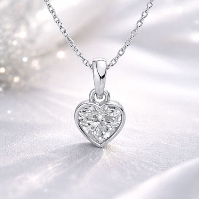 Bezel Set Solitaire Pendant