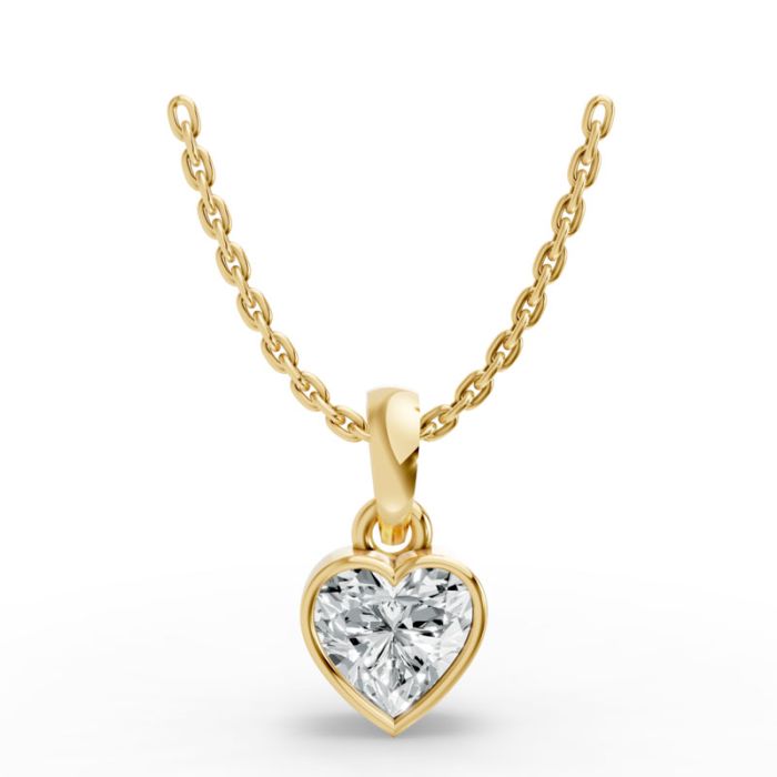 Bezel Set Solitaire Pendant