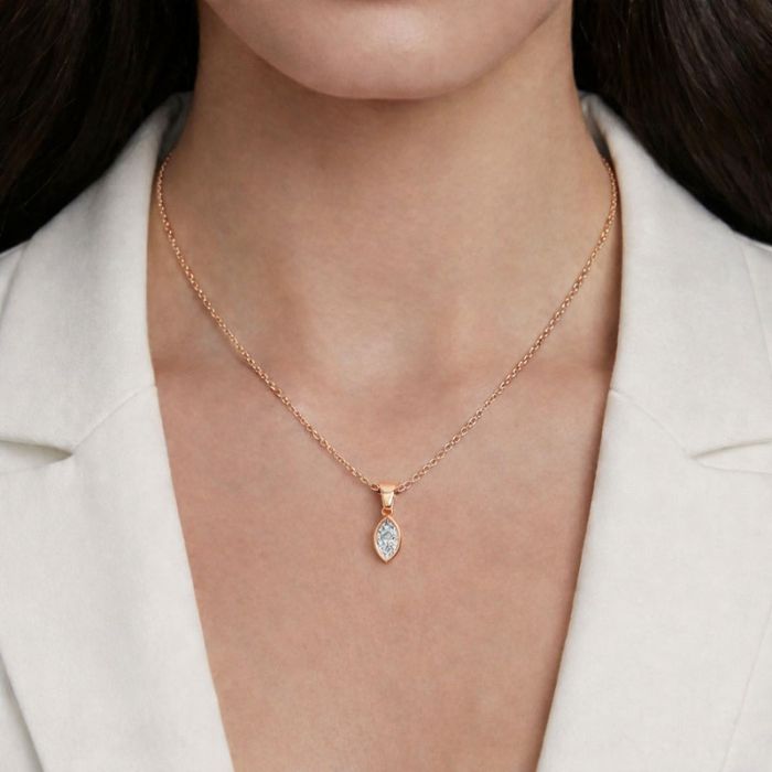 Bezel Set Solitaire Pendant