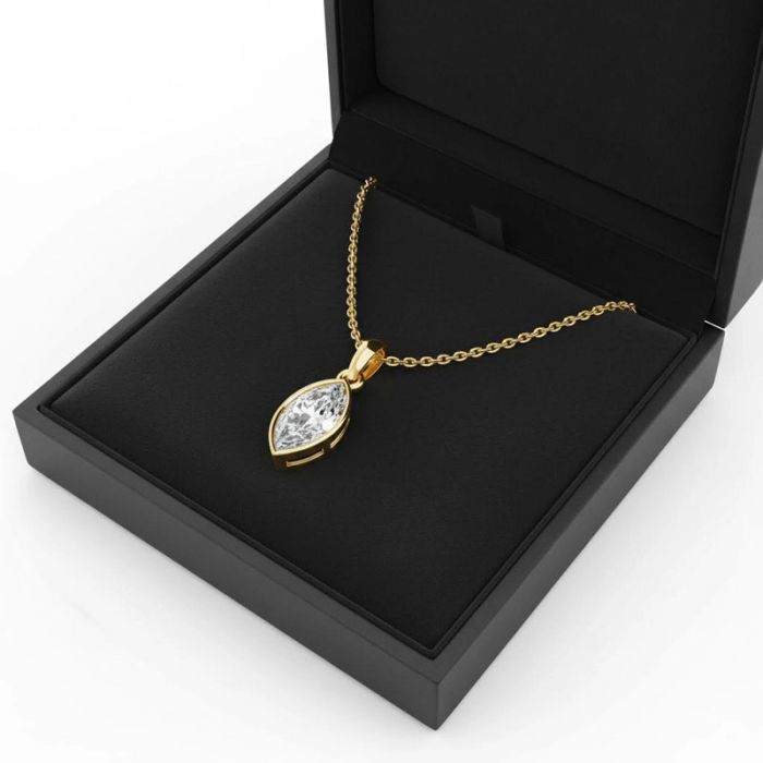 Bezel Set Solitaire Pendant