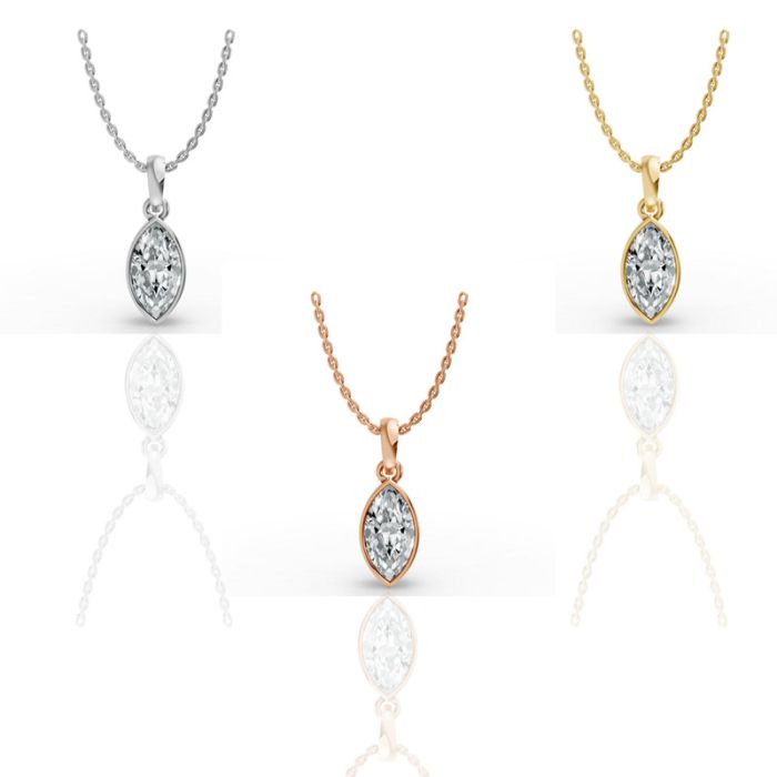 Bezel Set Solitaire Pendant