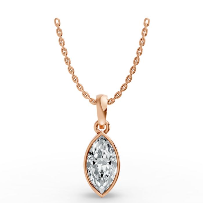Bezel Set Solitaire Pendant