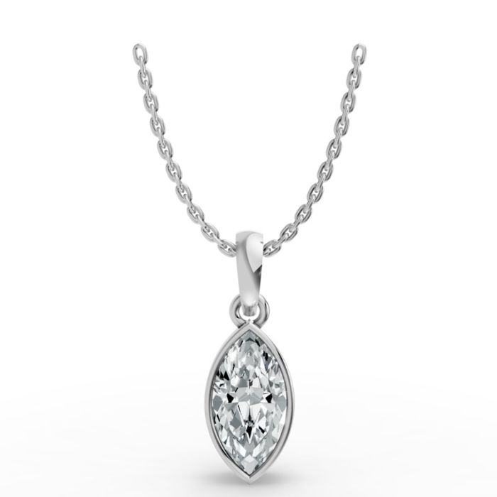 Bezel Set Solitaire Pendant