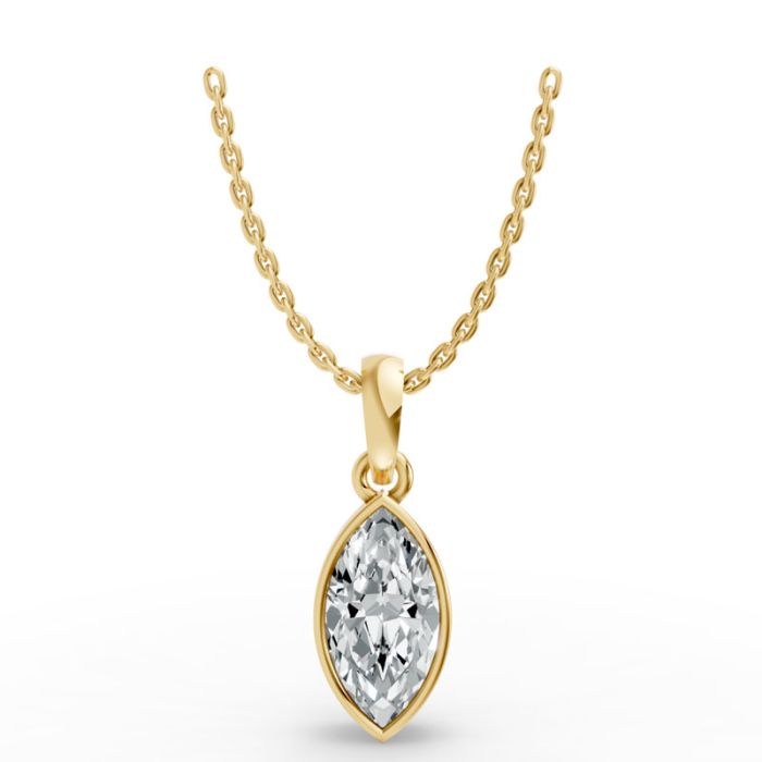 Bezel Set Solitaire Pendant