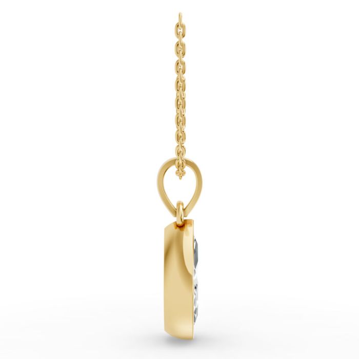 Bezel Set Solitaire Pendant