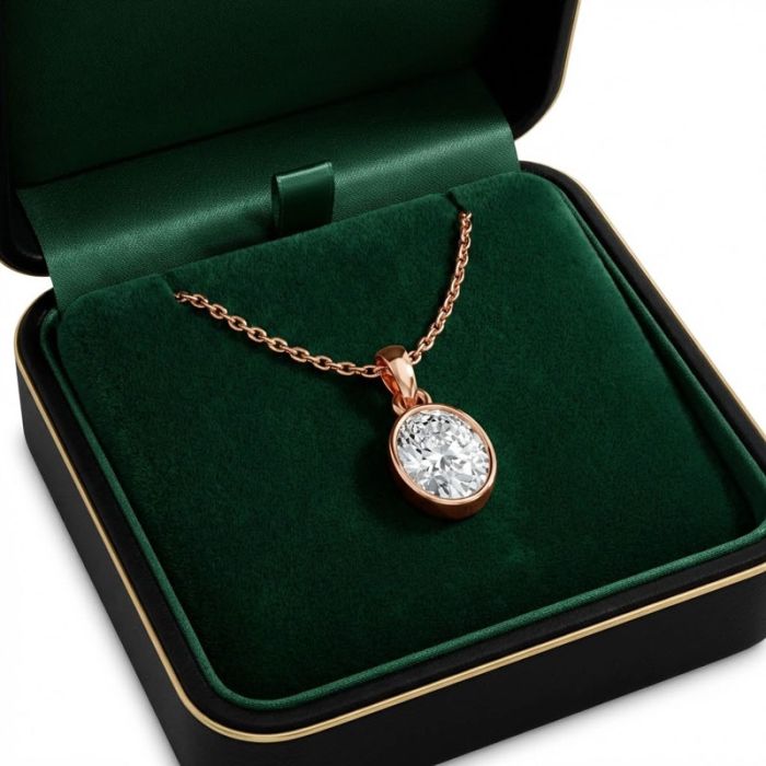 Bezel Set Solitaire Pendant