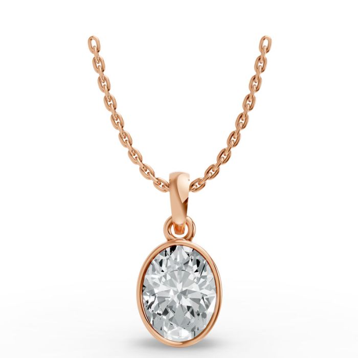 Bezel Set Solitaire Pendant