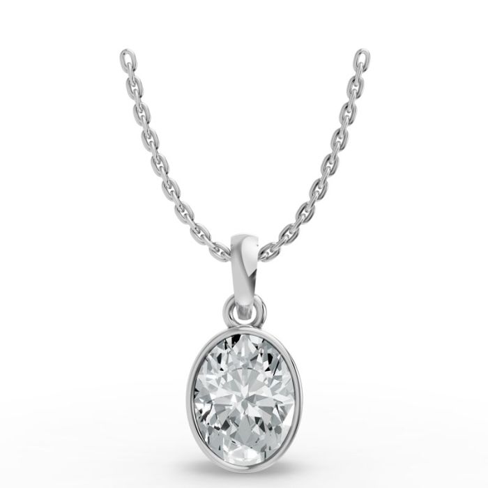Bezel Set Solitaire Pendant