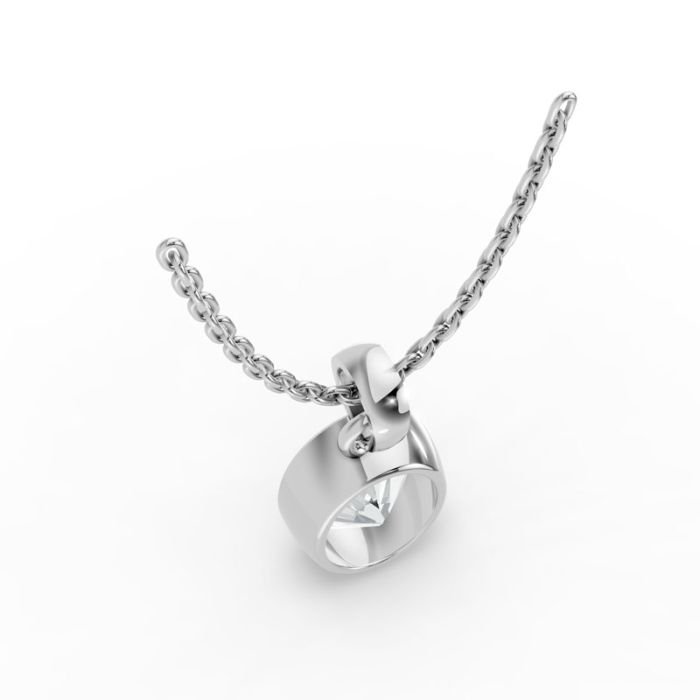 Bezel Set Solitaire Pendant