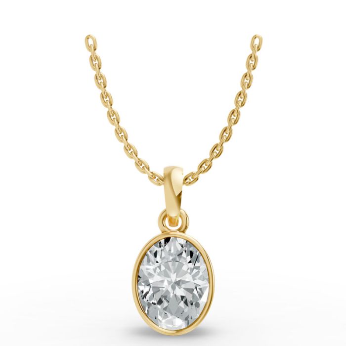 Bezel Set Solitaire Pendant