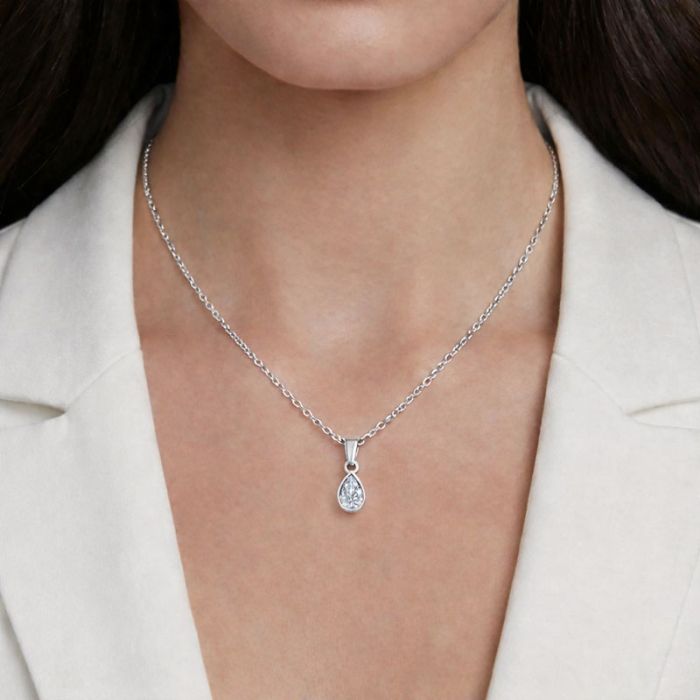 Bezel Set Solitaire Pendant
