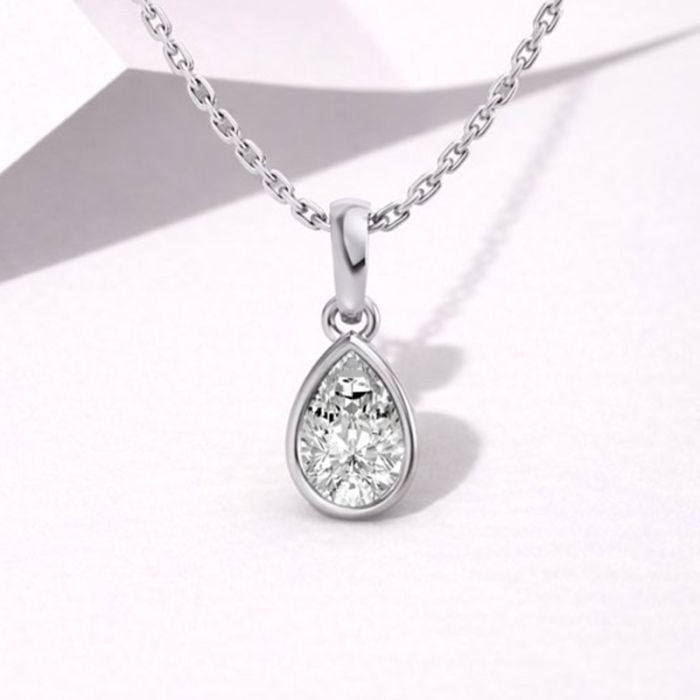 Bezel Set Solitaire Pendant