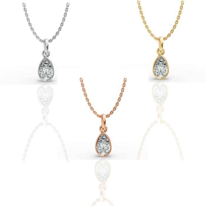 Bezel Set Solitaire Pendant